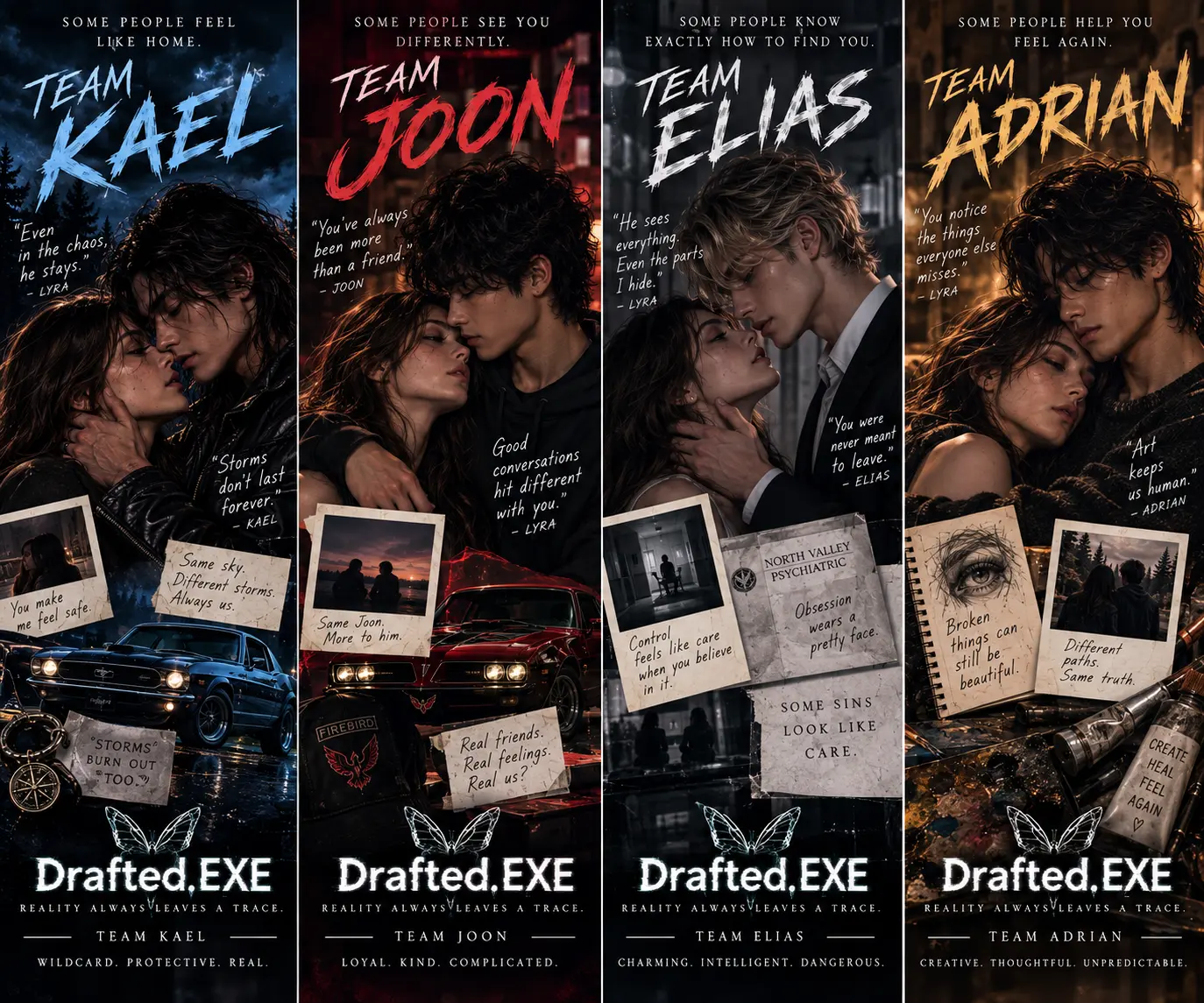 Team Bookmark Set — All Four — Drafted.EXE